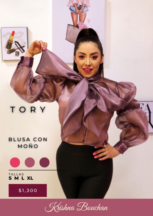 BLUSA CON MOÑO TORY - Image 2